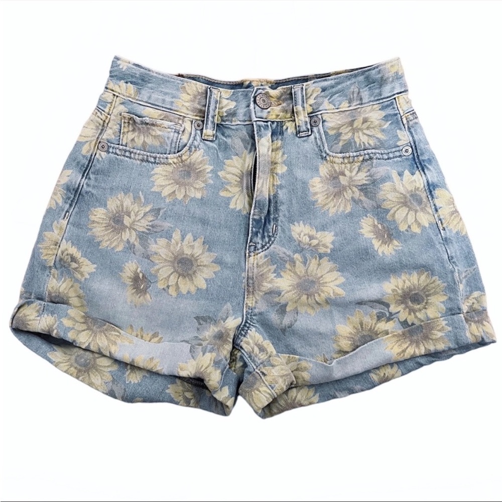 AMERICAN EAGLE Sunflower Denim Shorts Size 00